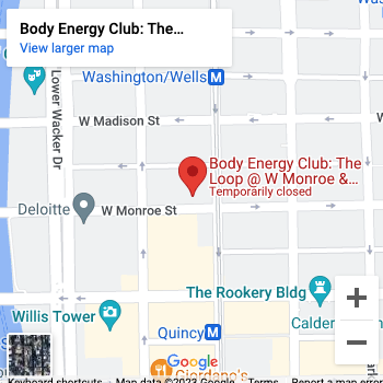 Google map showing location of Body Energy Club The Loop, This Link Will Open in New Window tab