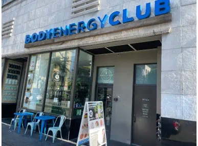 Store front view of the Body Energy Club Hollywood location.